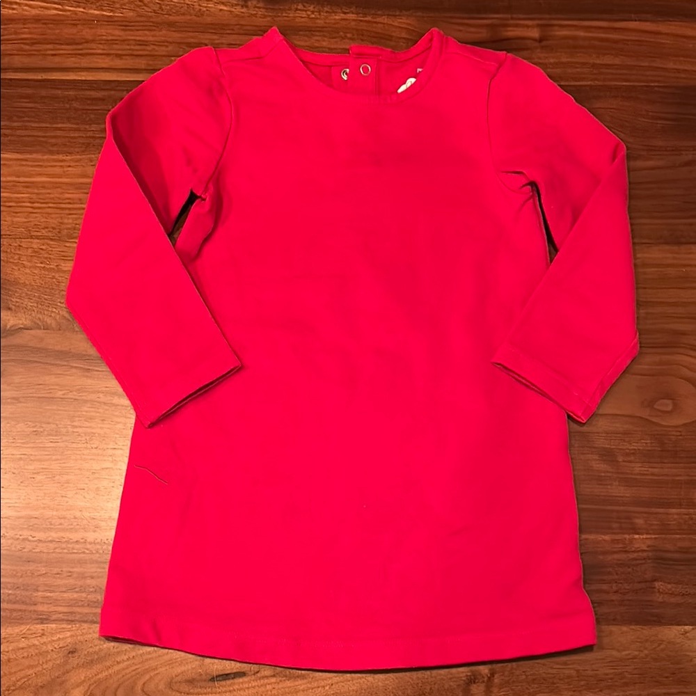 Primary Kids Red Long Sleeve Dress